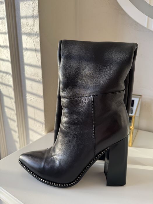 Зимние кожаные сапоги