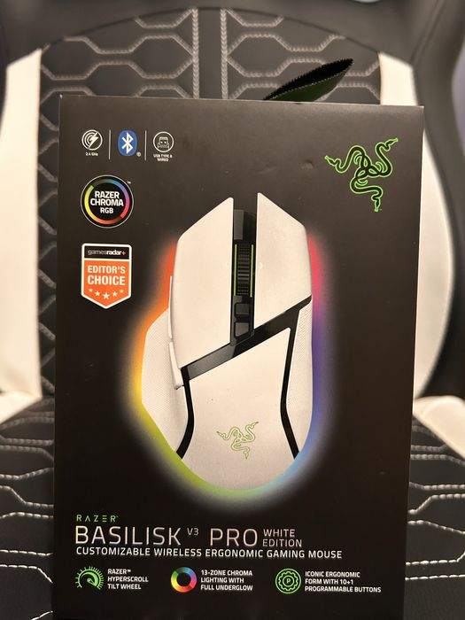 Razer Basilisk V3 Pro White Edition – Нова wireless геймърска мишка