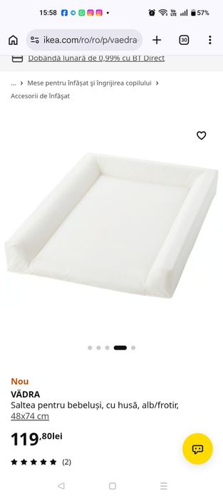 Saltea Ikea infasat bebe