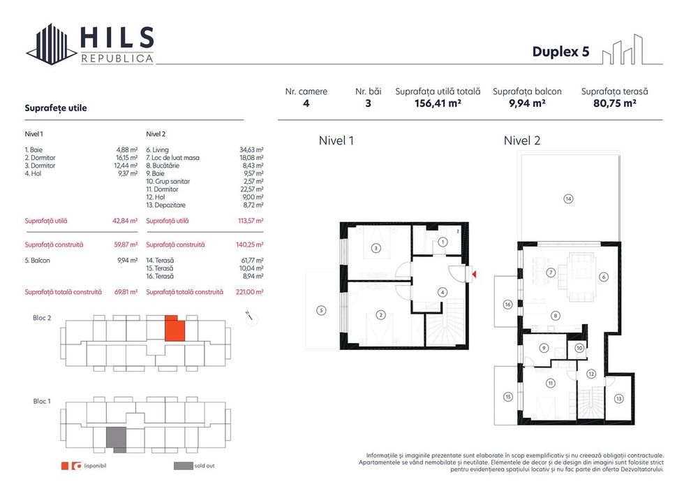 HILS Republica Duplex tip 5 cu terasă
