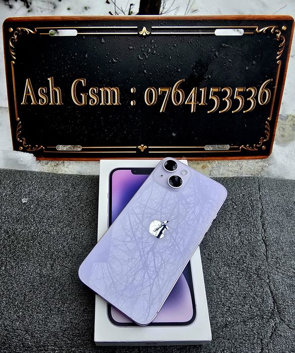 Iphone 14 purple, impecabil, full box