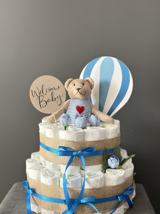 Торти от памперси и бебешки кошници