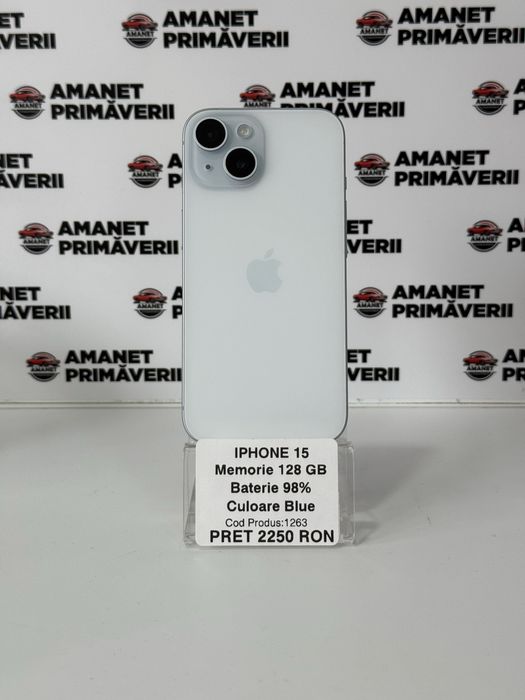 Iphone 15 Impecabil 98% Baterie Garantie 128 GB
