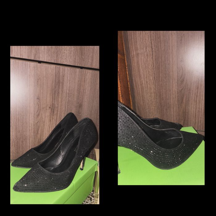 Сребристи и черни токчета