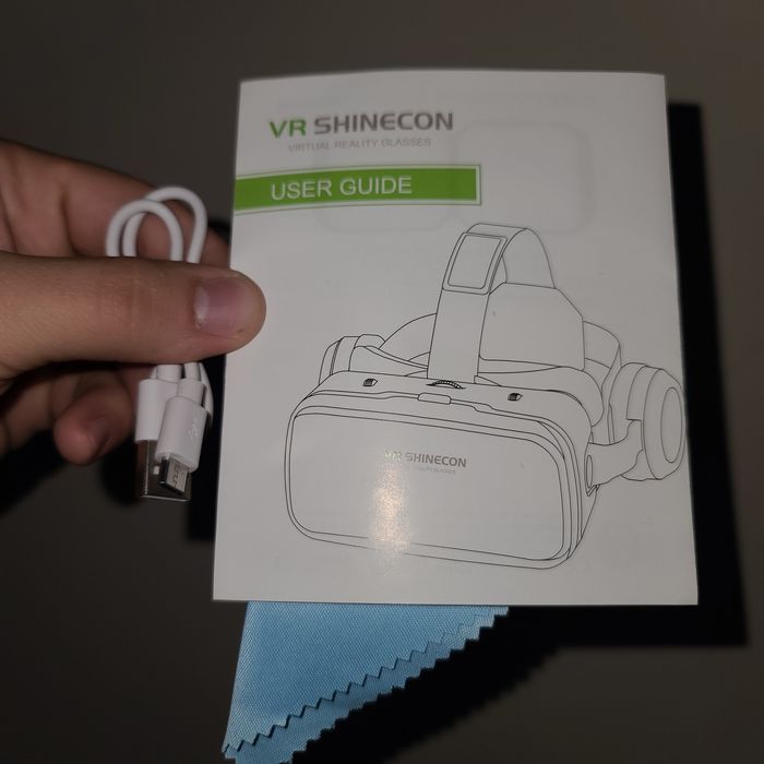 Blutusli VR Ochki VR Box Naushnikli / 7 dyumgacha telefonlar tushadi