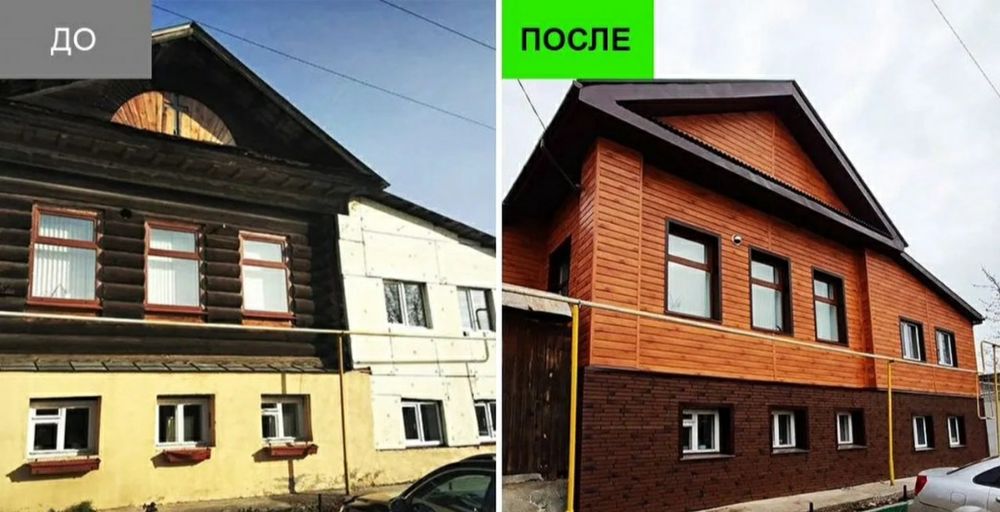 Ремонт фасада сайдинг,керамогранит,термопанели