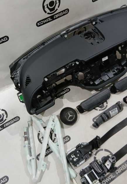 Mercedes Benz clasa E w214 set centuri de siguranta - fata spate stanga dreapta - set airbag cortina plafon LH RH