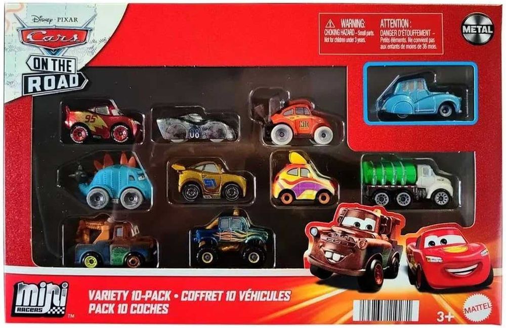 Светкавицата Маккуийн кола McQueen Disney Cars метални колички 10бр