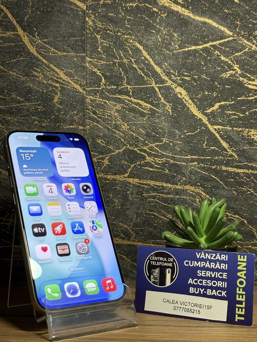Iphone 15 Pro/128GB/Garantie 2 ani Centrul de Telefoane/rate