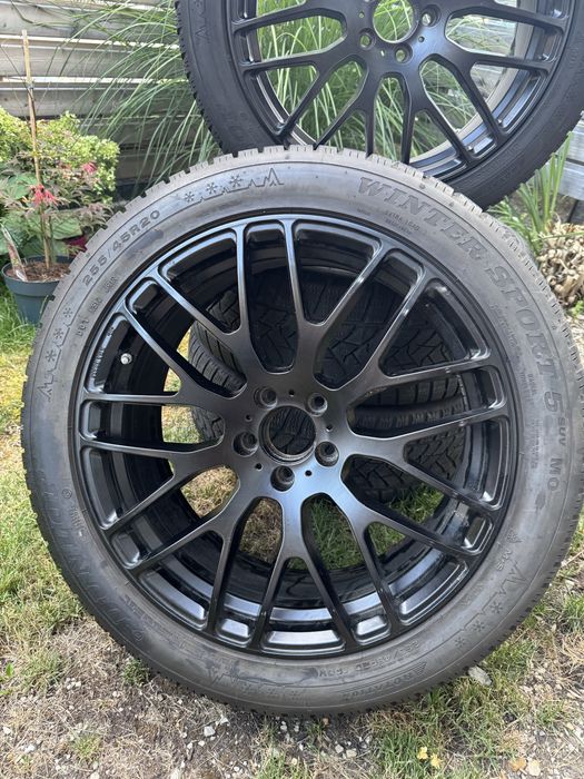 Set jante cu anvelope iarna 255 45 20 mercedes glc gle coupe touareg audi sq5 5x112