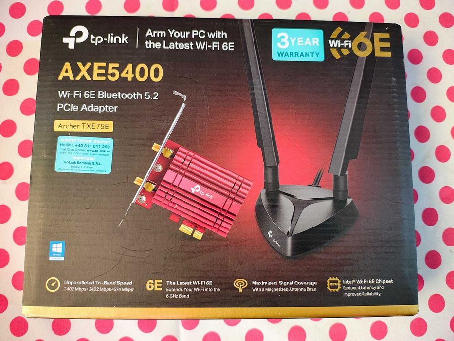 Placa de retea wireless TP-LINK AXE5400 Tri-Band WiFi 6E