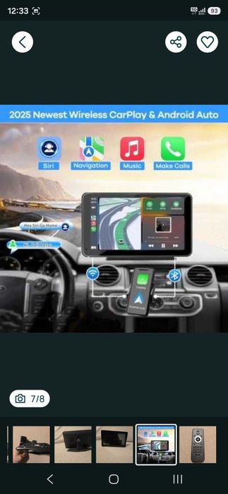 Navigatie auto multimedia  7 inch Android auto si Carplay Noua