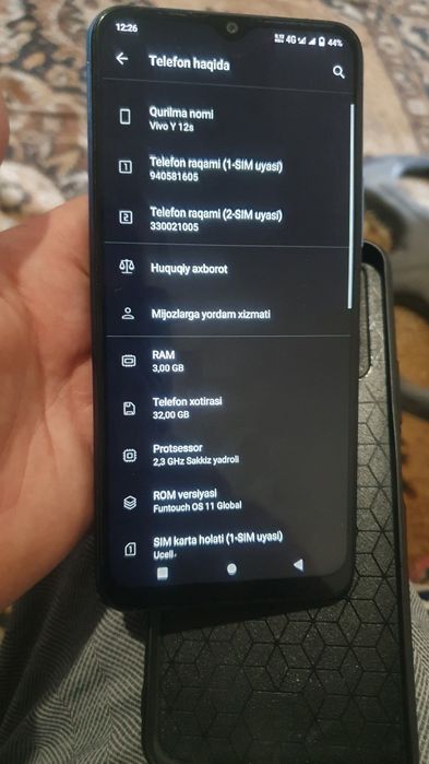 Vivo y12 s holati yaxshi