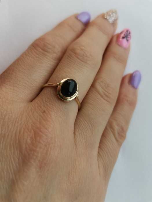 Inel Aur 14K Cu Noix Cabochon -