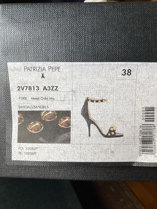 Черни, кожени сандали Patrizia Pepe