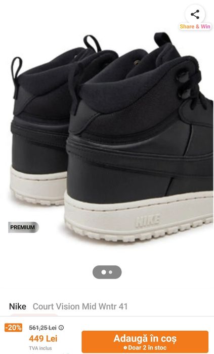 NIKE Court Vision MID WNTR Nepurtați