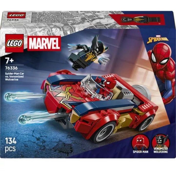 LEGO Marvel 76336 Spider-Man Car vs Venomized Wolv