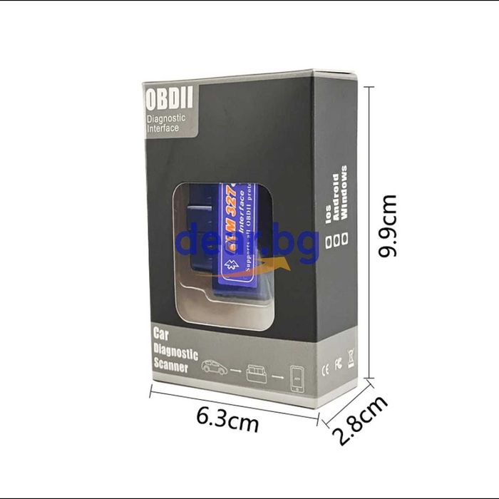 Уред за автомобилна диагностика ELM 327 OBD II, Bluetooth