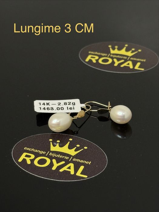 Bijuteria ROYAL : Cercei AUR 14K NOU / 2.82 GR