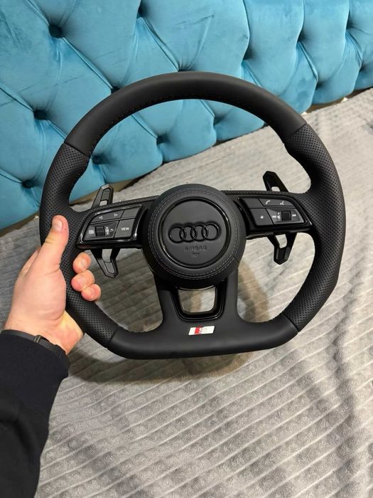 VOLAN AUDI S LINE din piele a1/a2/a3/a4/a5/a6/a7/a8/q3/q5/q7
