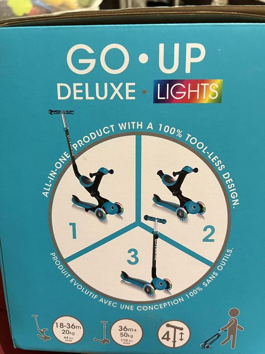 Тротинетка Globber Go Up Deluxe Lights 3 в 1 - НОВА