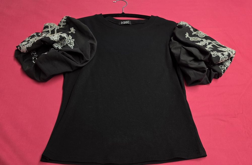 Tricou Cato cu mâneci brodate