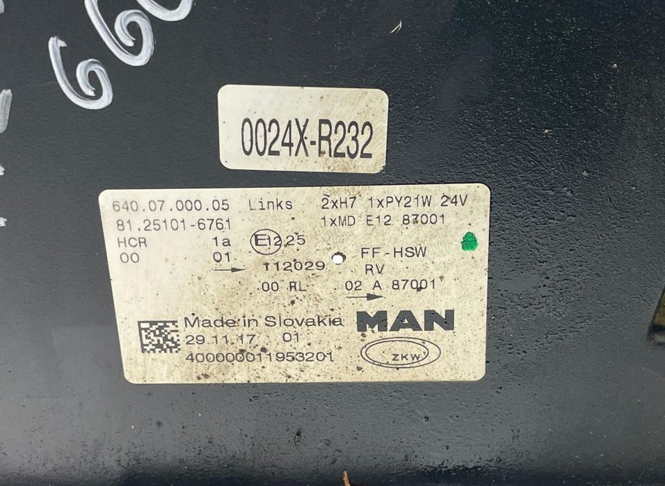 81251016761 Far, stânga MAN TGL, TGM, TGS, TGX (2005-2021) MAN