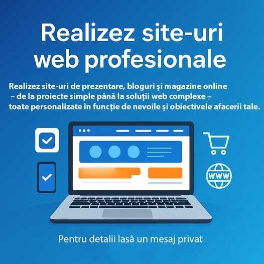 Creez site-uri pentru firme si magazine online – livrare în 10 zile