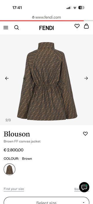 Оригинално Дамско яке FENDI