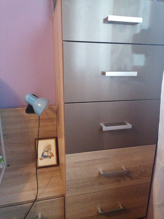 Комплект/или поотделно/ спалня с гардероб, 2 скрина и 2 нощни шкафчета