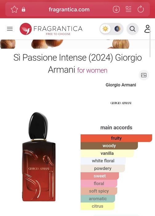 Giorgio Armani - Si Passio e Intense, 100 ml