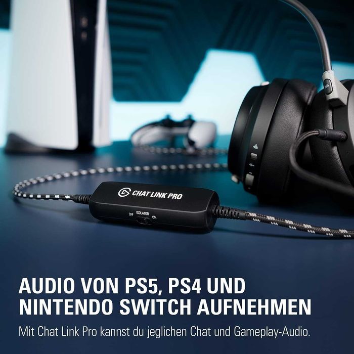 Elgato Chat Link Pro - Audio-Adapter pentru PS5, PS4, Nintendo Switch