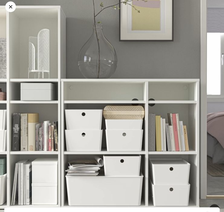 Comodă TV Etajeră IKEA VIHALS albă (ca nouă) - 199,99 lei