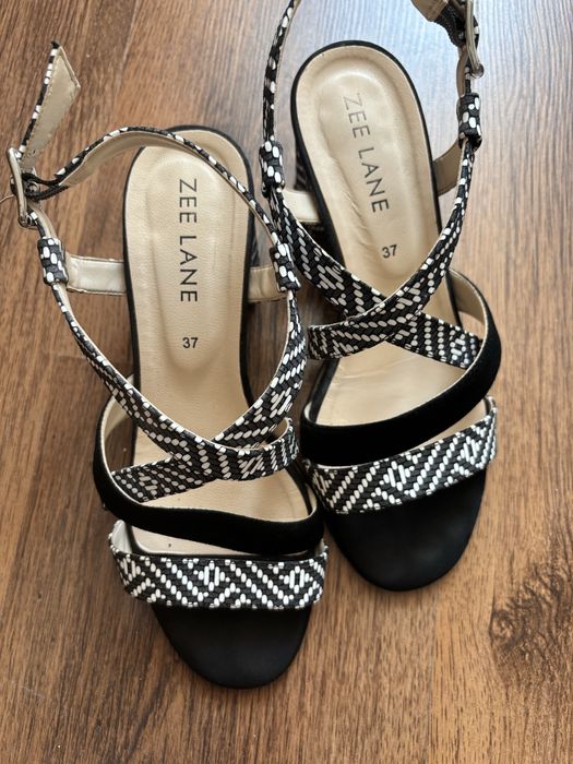 Италиански сандали Zee lane 37 номер.2 чифта-черни и бежови