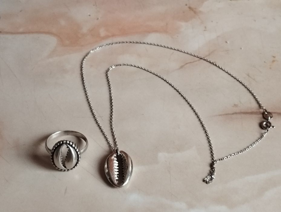 Set lanț, pandantiv și inel din argint