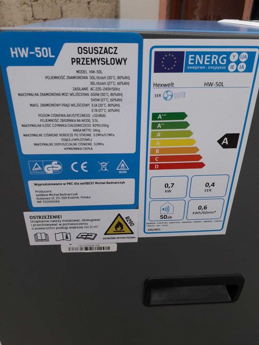 Dezumidificator 50 Litri