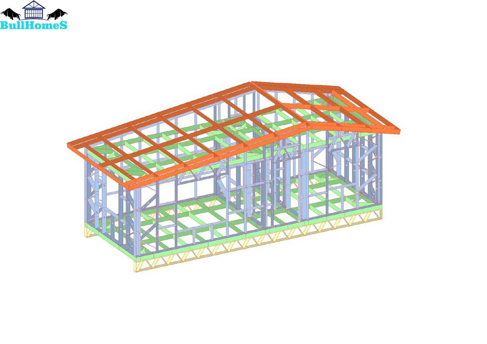 Бунгало,Къща,Преместваема къща.Сглобяеми къщи,Модулни,Жилищни-24,3м²