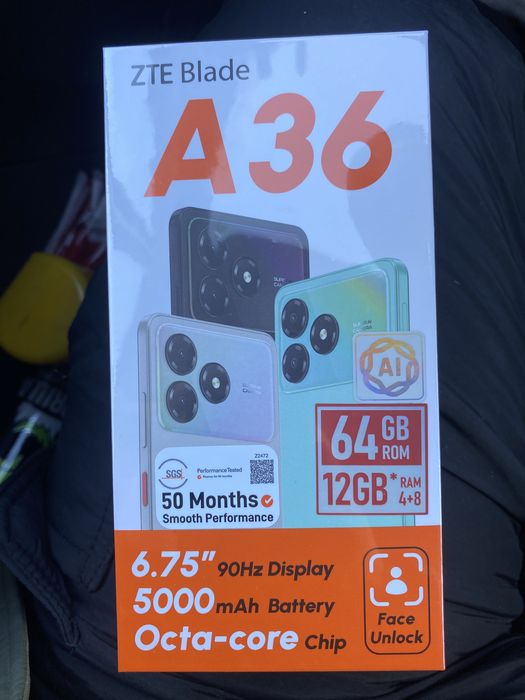 ZTE A36 продам новый запечатанный.