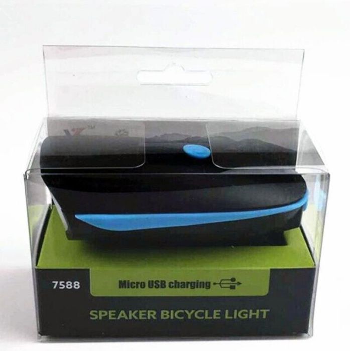 Предна LED светлина за велосипед с USB зареждане и Електронен звънец