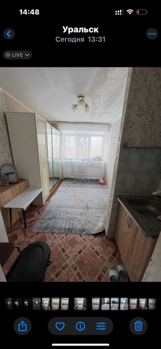 Продам  1 ком общягу в районе 8 школа