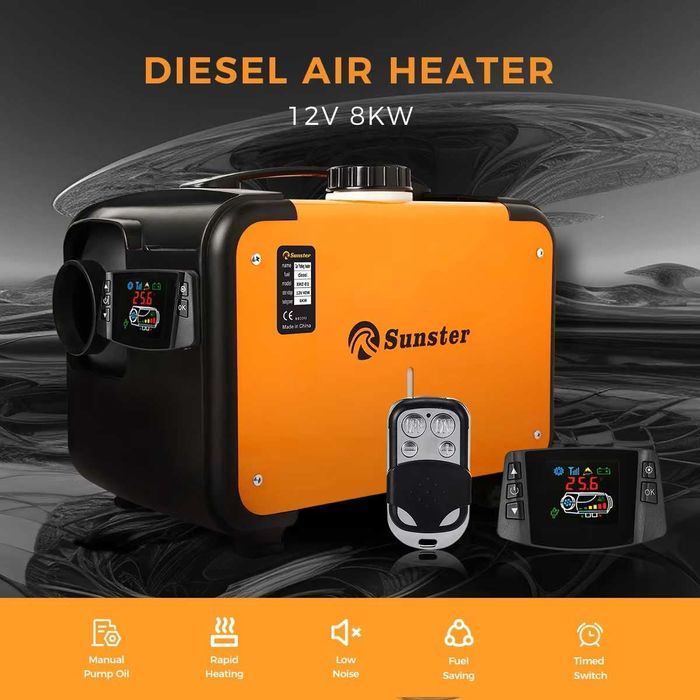 Incalzitor SUNSTER - Sirocou Portabil Diesel 8kW/  12/24V