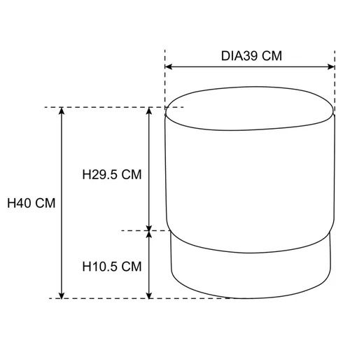 Taburet cu spațiu de depozitare și capac, 40 cm, Akord Furniture
