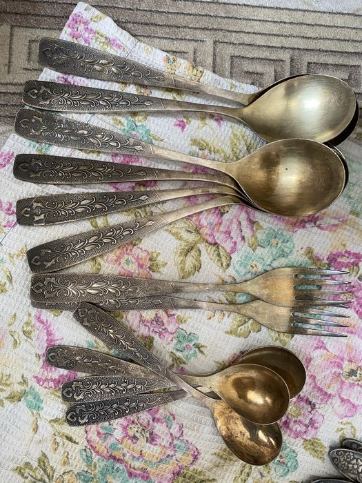 Столовый набор мельхиор