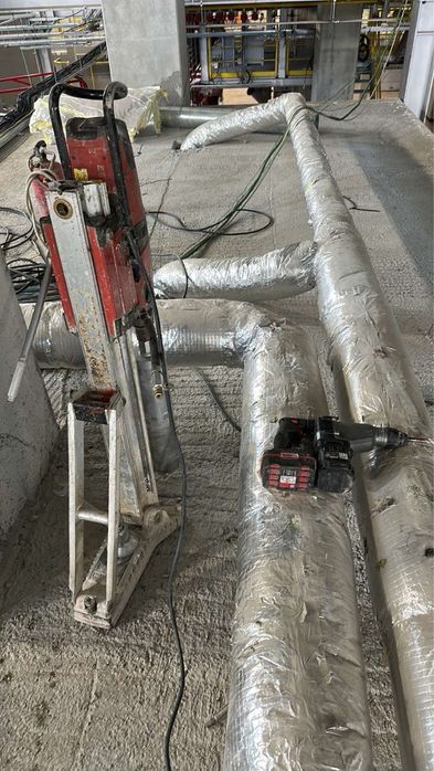 Диамантено пробиване на отвори в стоманобетон, климатици вентилацияВиК