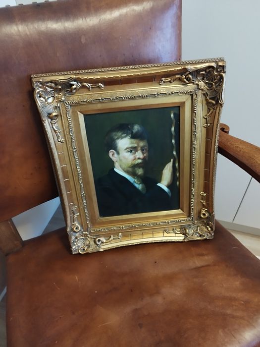 Страхотна картина портрет масло 19век