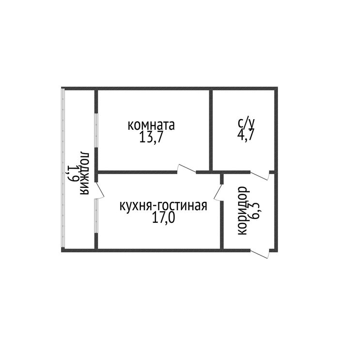 2-комн.квартира военный городок