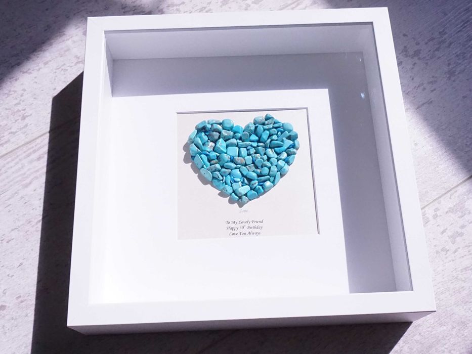 Рамка Тюркоаз, Подарък Раждане,  Подарък за Бебе,Украса Сватба Кръщене