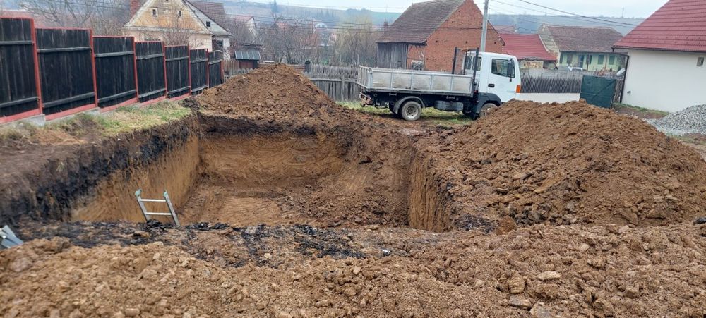 Inchiriere EXCAVATOR Sibiu, săpături excavator 3t, fundații, decopertări