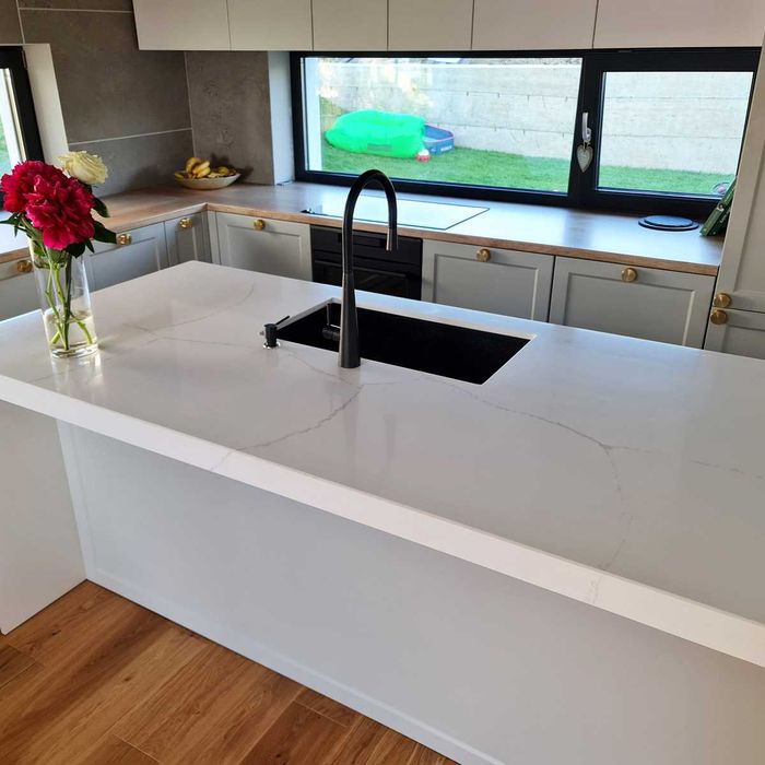 Chiuveta bucatarie granit CookingAid Cube ON7610 Neagra / Black Metal