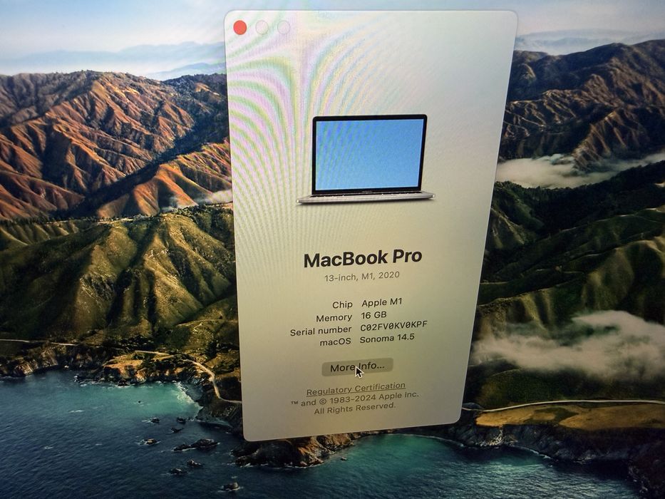 Laptop MacBook Pro 13" M1, 1TB, 16Gb Ram, NOU, 9 cicluri de incarcare